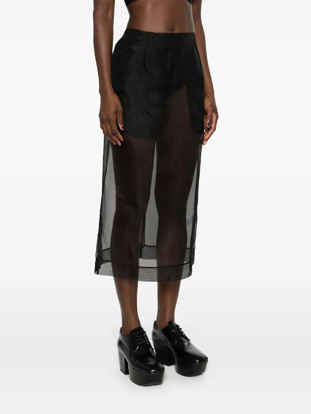 sheer pencil midi skirt Product Image