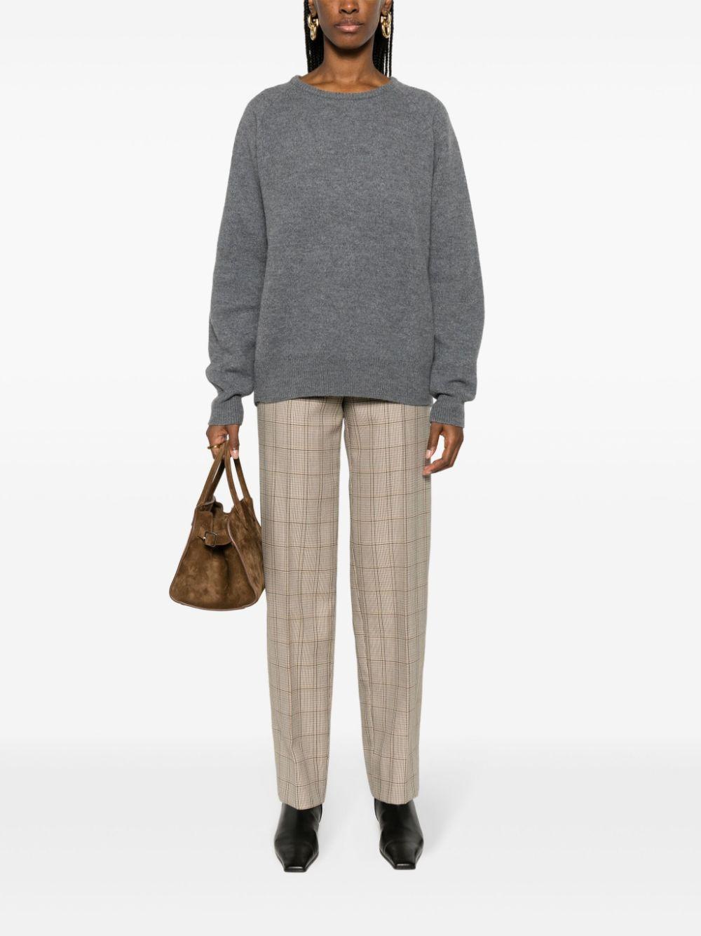 TOTÊME Crew-neck Wool Jumper In Grey Product Image
