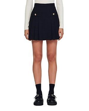 Womens Pleated Tweed Skirt Product Image