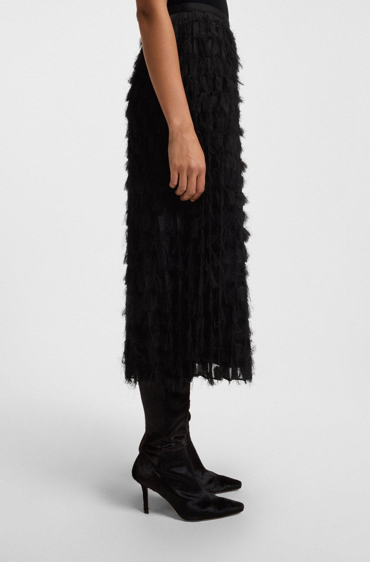 Pencil skirt in feather jacquard Product Image