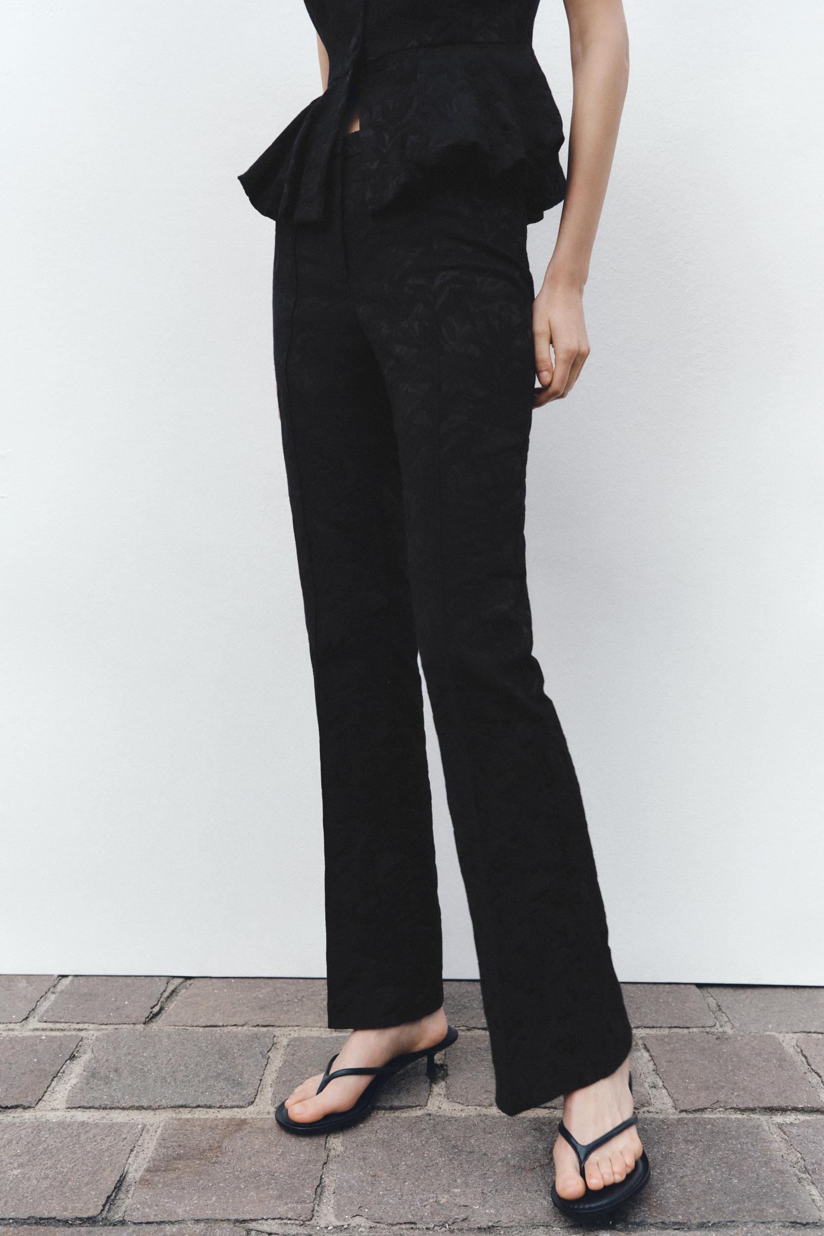 JACQUARD SEAM DETAIL PANTS Product Image