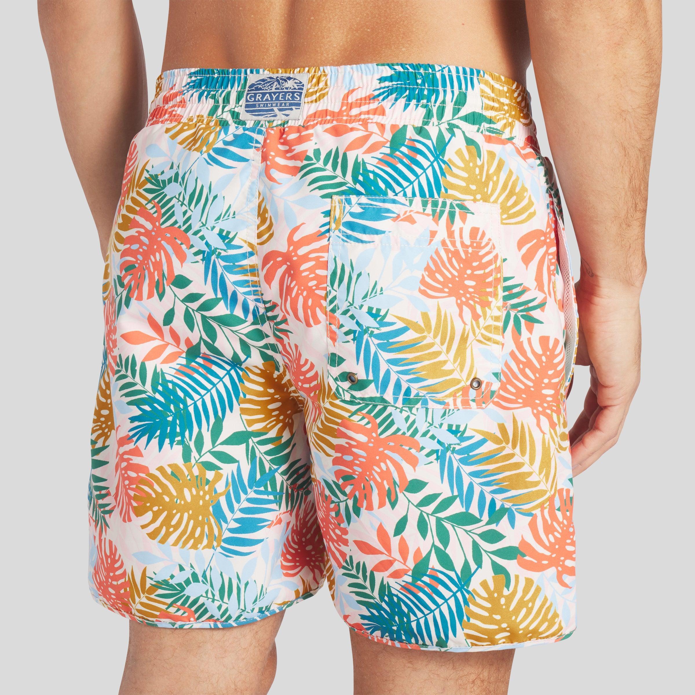 Tropical Leaf Eco Swim Trunk 8" SMP - Multi Color (Final Sale)* Product Image