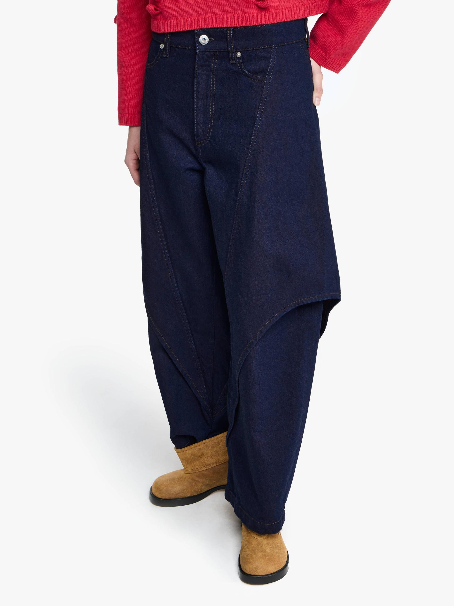 CROPPED SCULPTURAL DENIM JEANS Product Image
