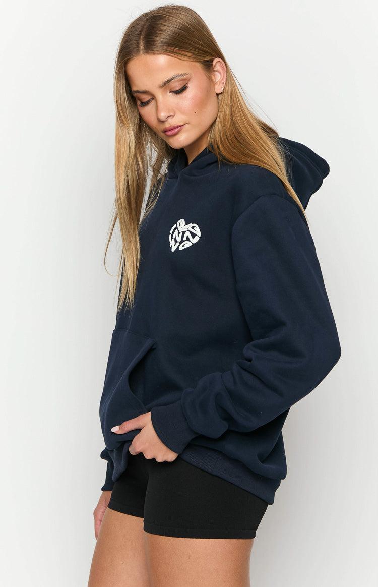 Beginning Navy Lovey Bubble Hoodie Product Image