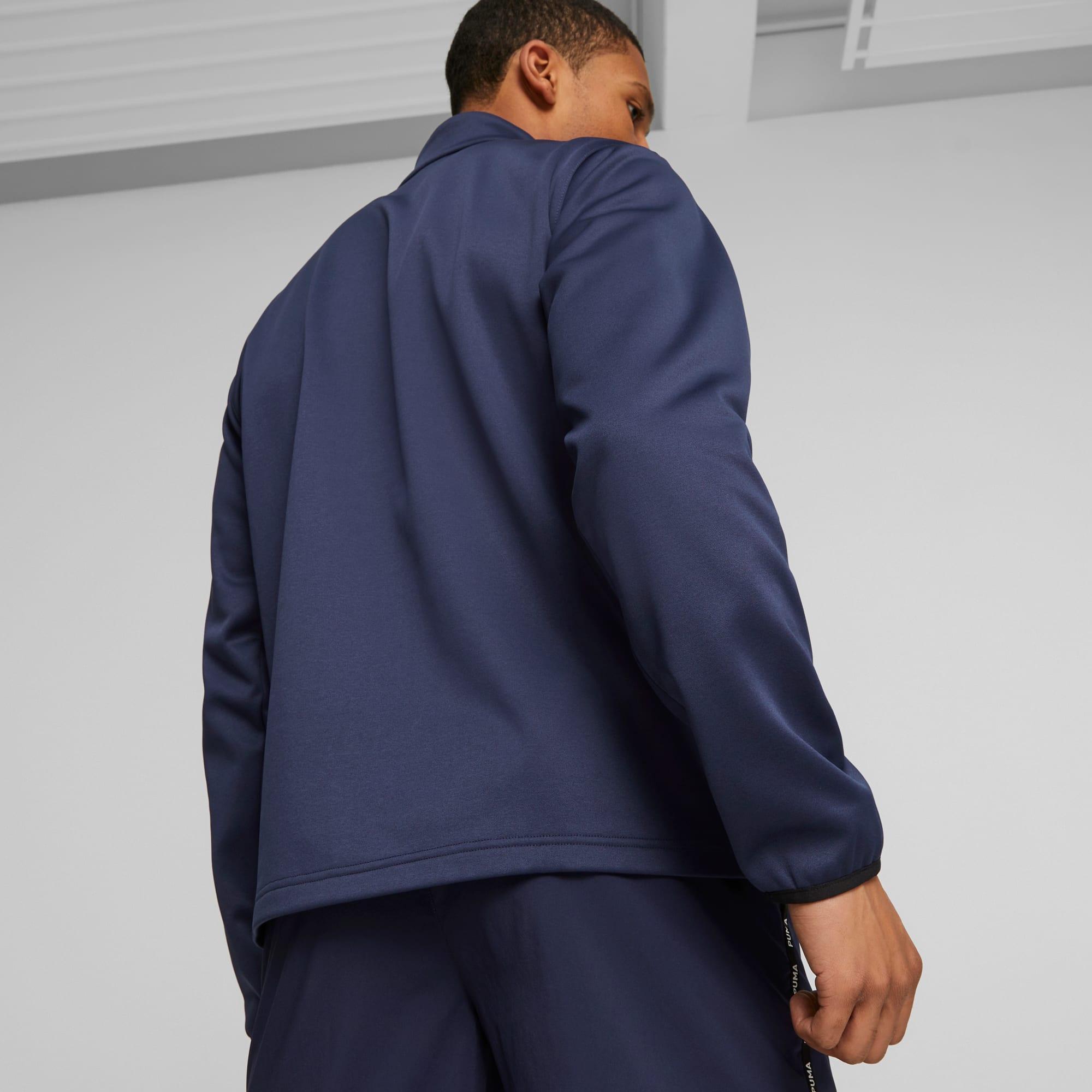 Puma Fit Men's Training PWRFleece Quarter-zip in Dark Blue Product Image