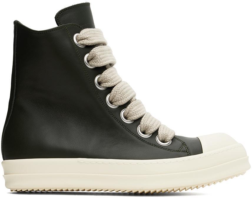 RICK OWENS Leather High-top Sneakers In 75811 Forest/pearl/m Product Image