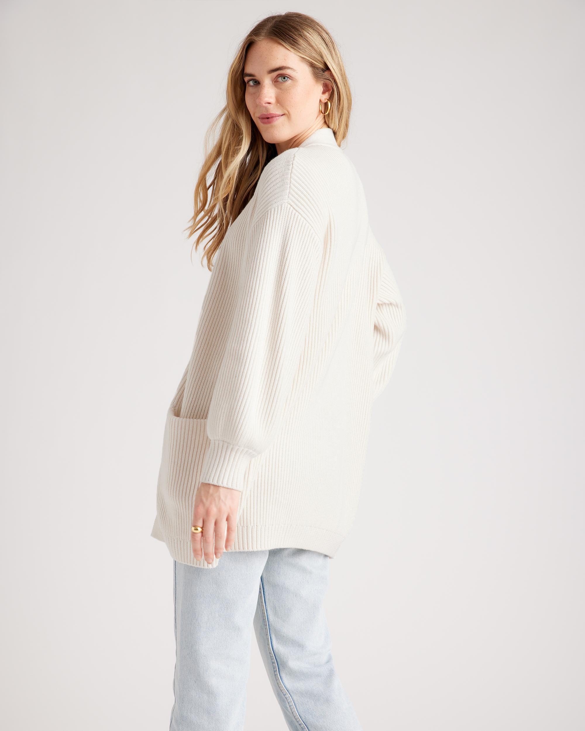 Quince | Women's OverSized Cardigan Sweater Organic Cotton Product Image