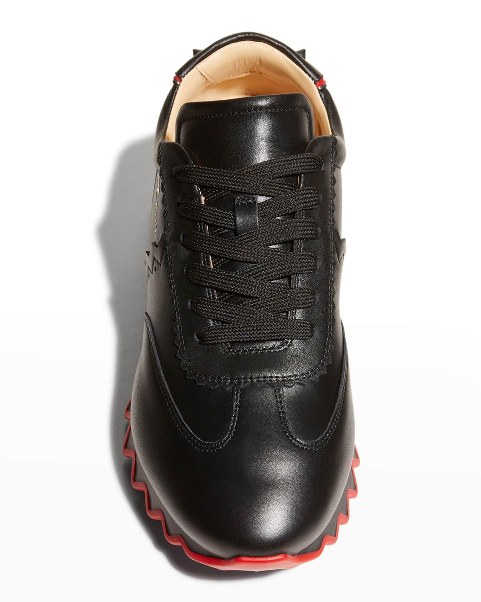 Men's Loubishark Flat Leather Red-Sole Runner Sneakers Product Image