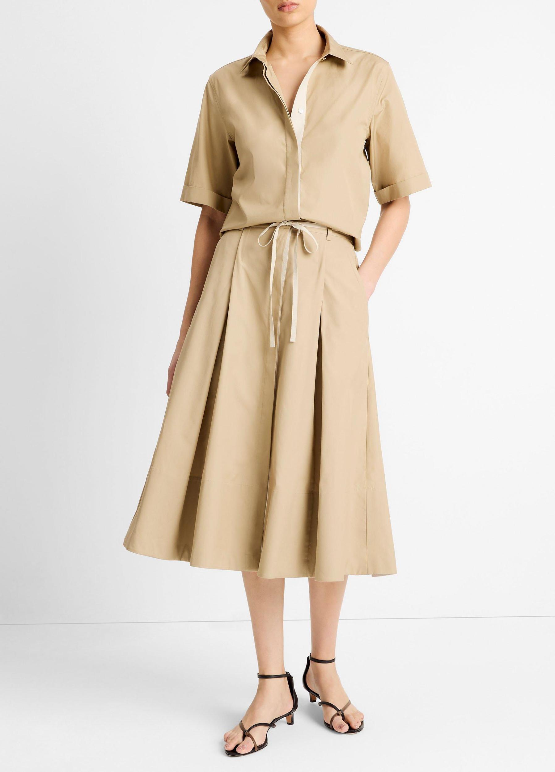 Canvas Tape Cotton Skirt Product Image