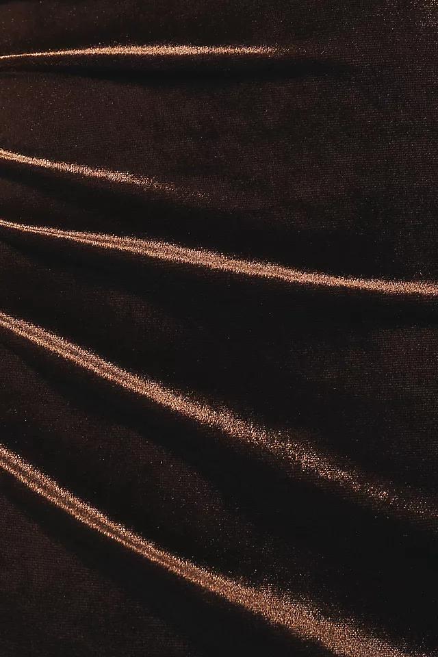 BHLDN Holly Halter Stretch Velvet Midi Dress Product Image