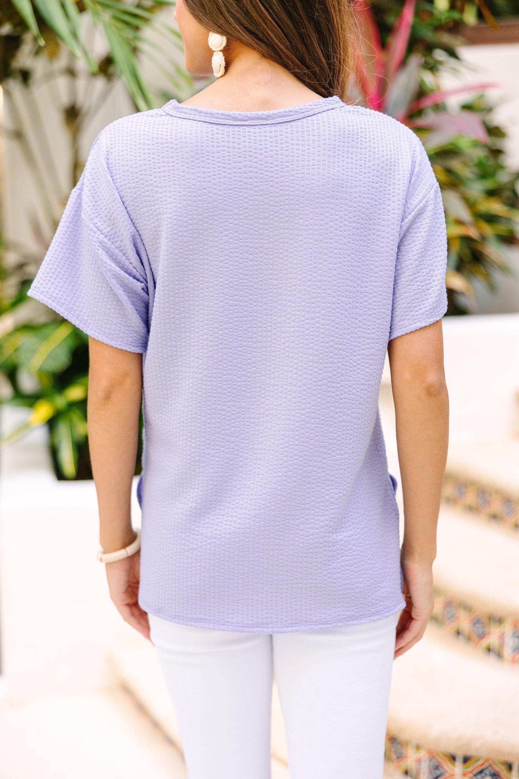 All I Could Ask For Lavender Purple Ribbed Top Female Product Image
