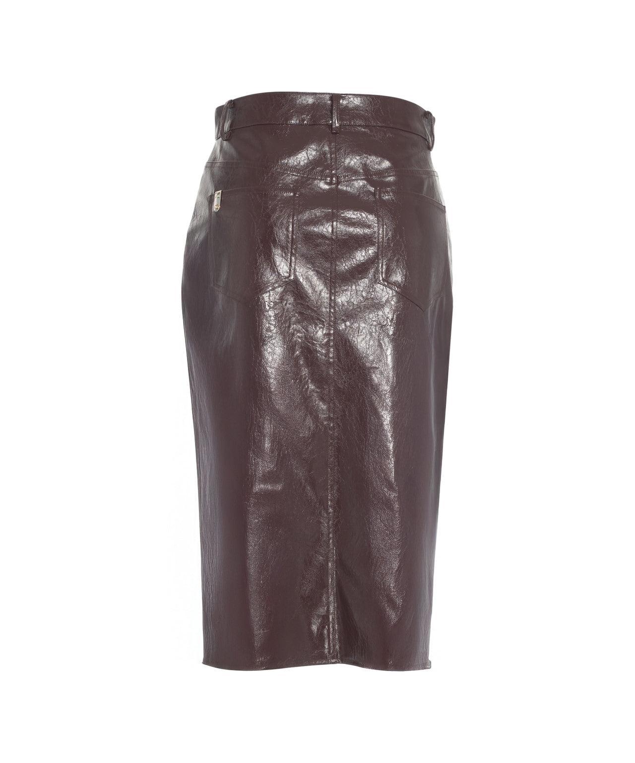 Faux leather midi skirt Product Image