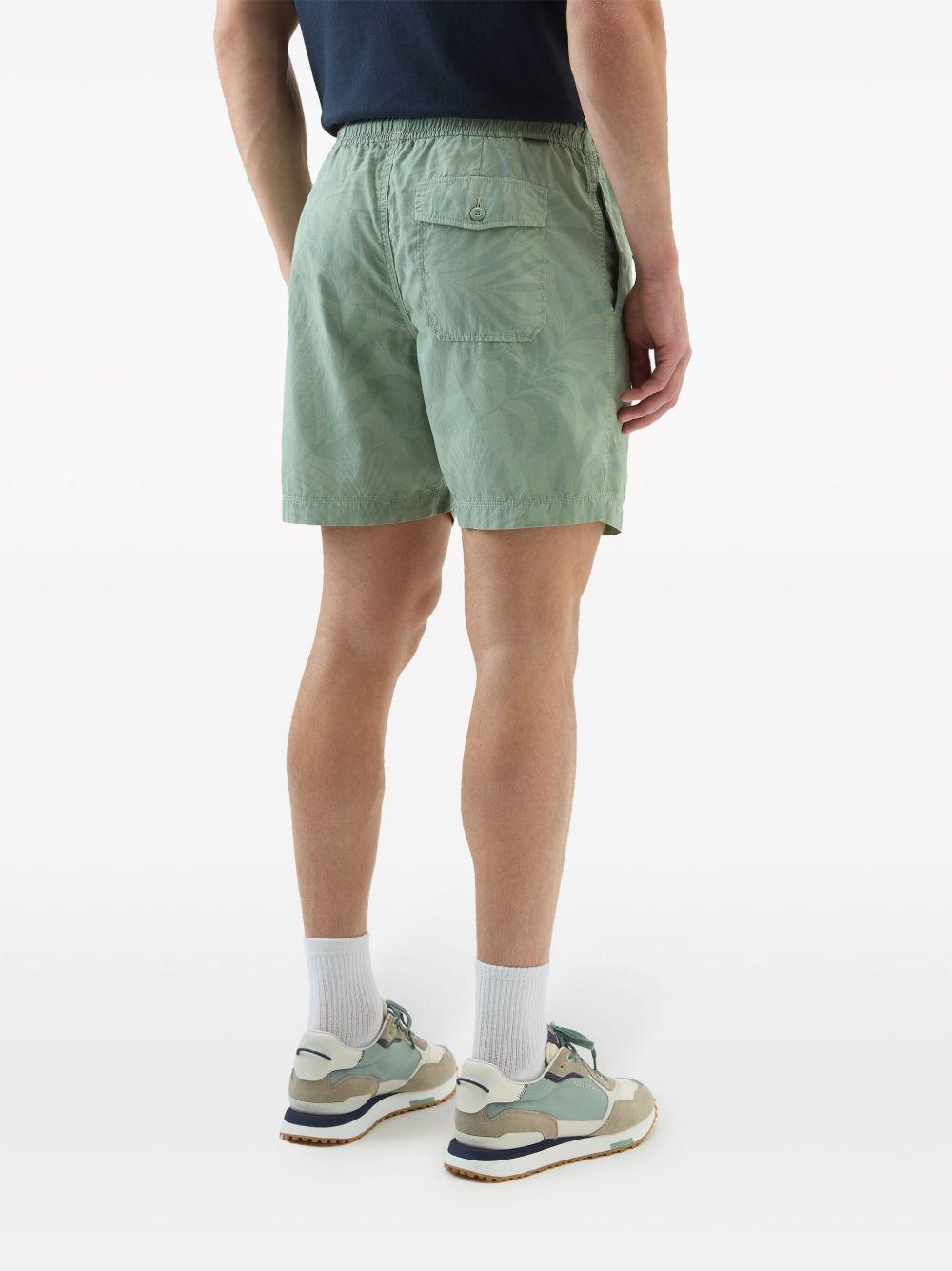 tropical-print drawstring shorts Product Image