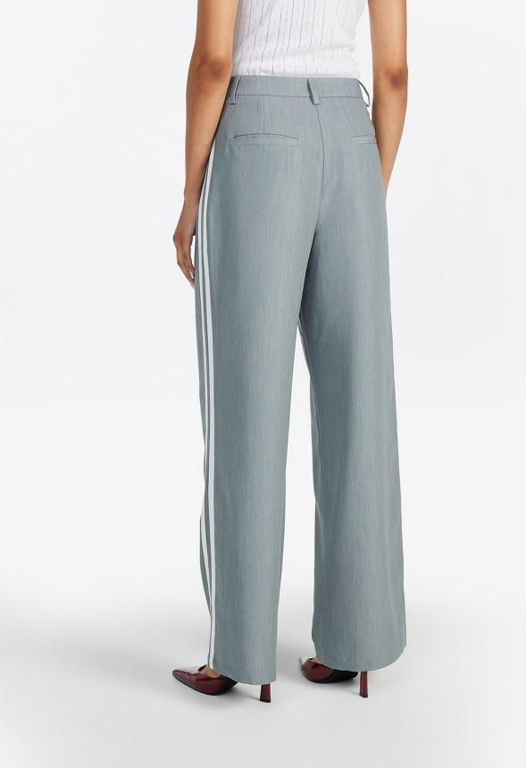 Tailored Mid Rise Racer Wide Leg Trousers Product Image
