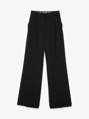 Womens Pleated Wide-Leg Pants Product Image