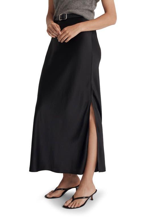 Madewell Satin Maxi Slip Skirt (Candlelight) Women's Skirt Product Image