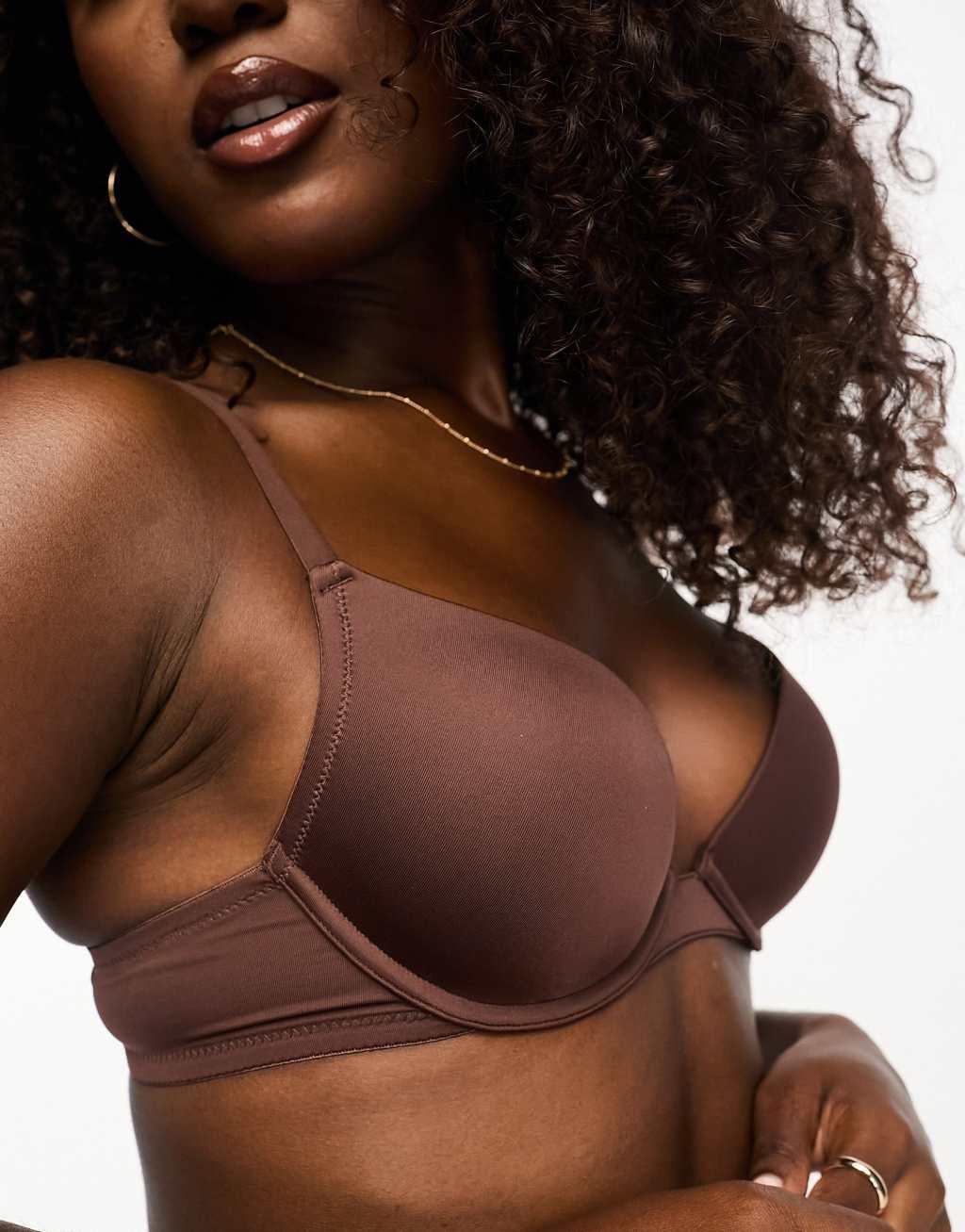 ASOS DESIGN microfiber molded push-up bra Product Image