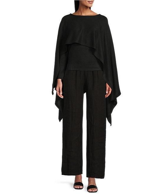 M Made in Italy Knit Integrated Cape Poncho Product Image