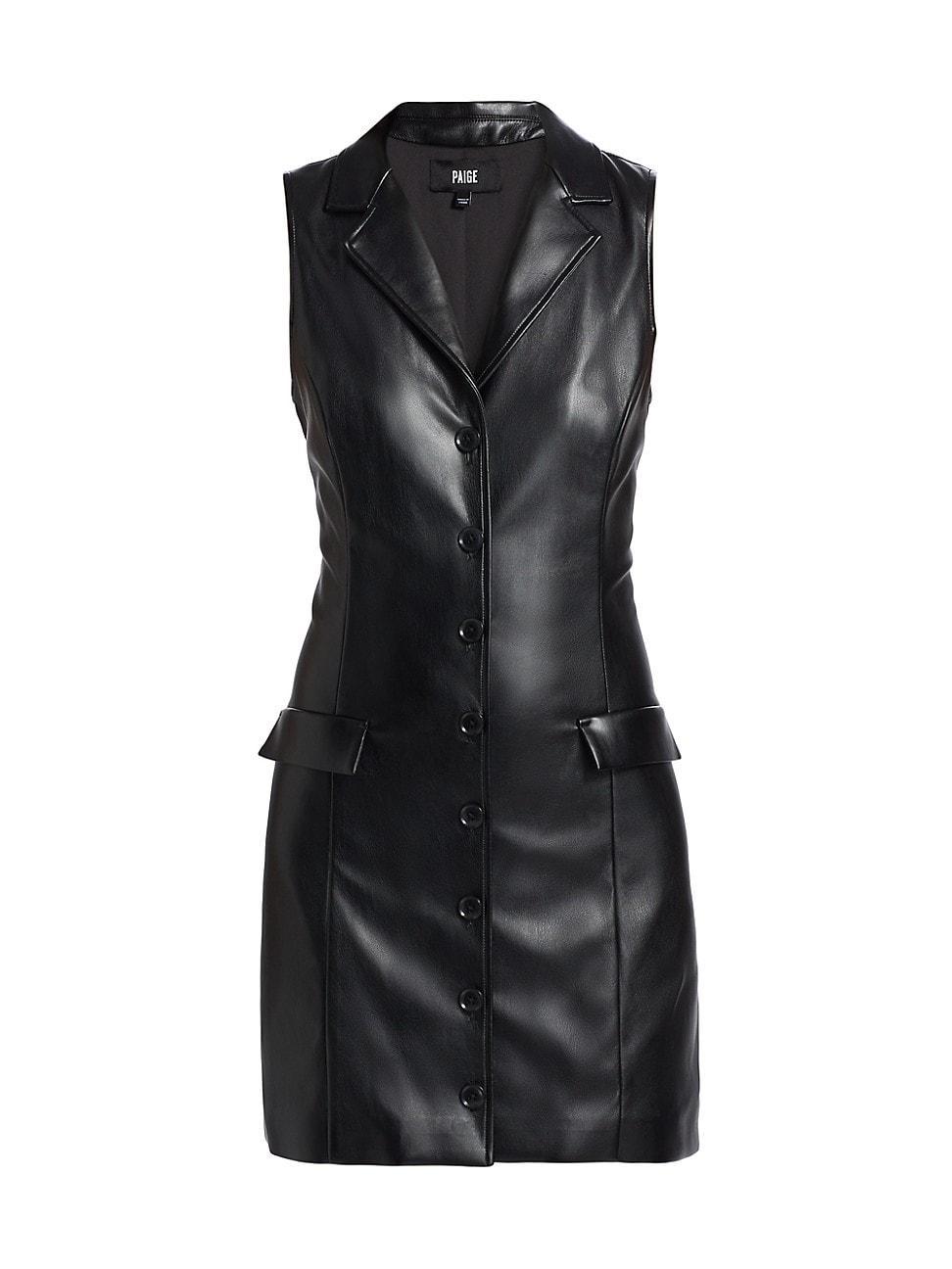 Womens Graciella Faux Leather Minidress Product Image