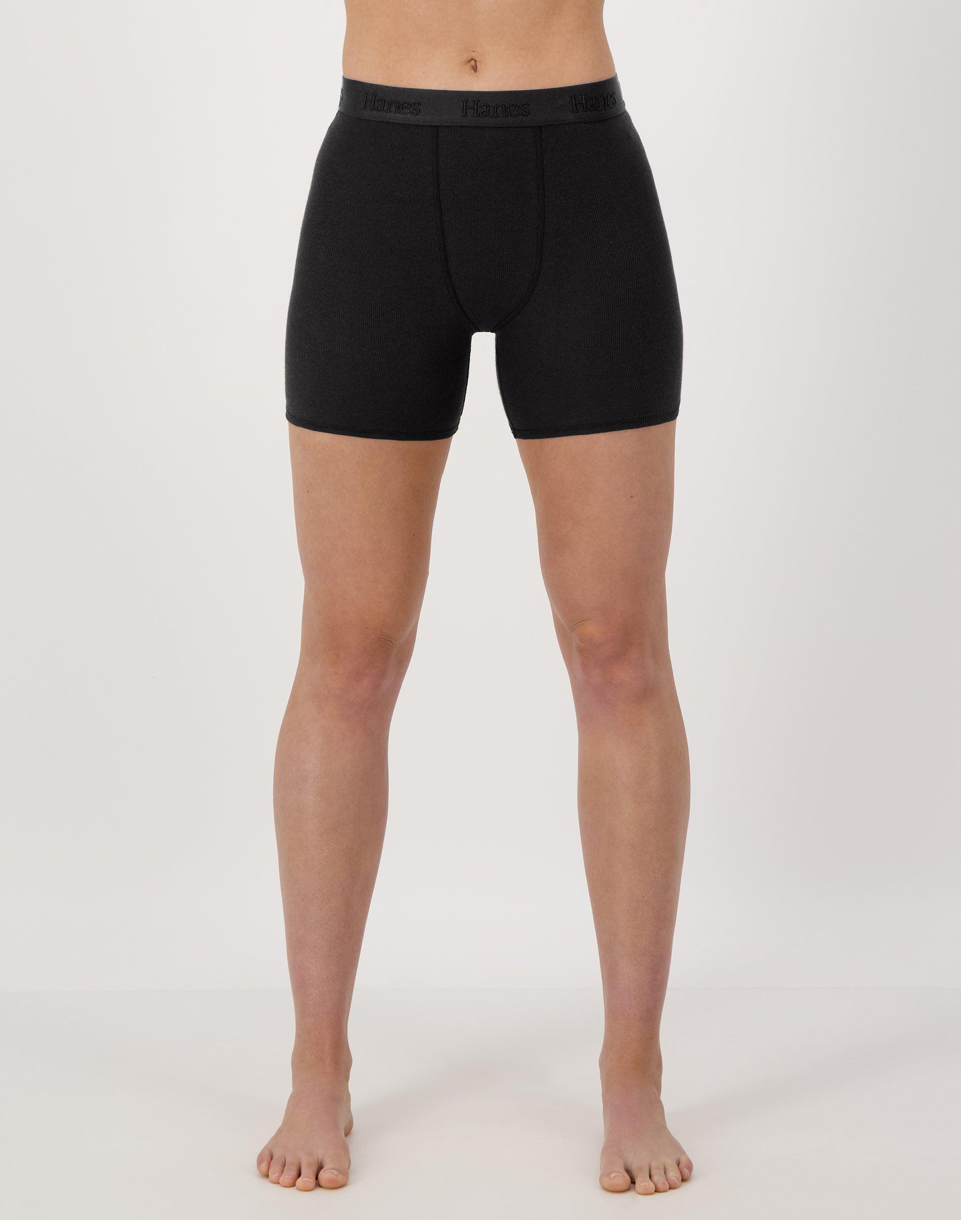 Hanes Originals Womens SuperSoft Comfywear Boxer Shorts, 5 Natural Cedar L Product Image