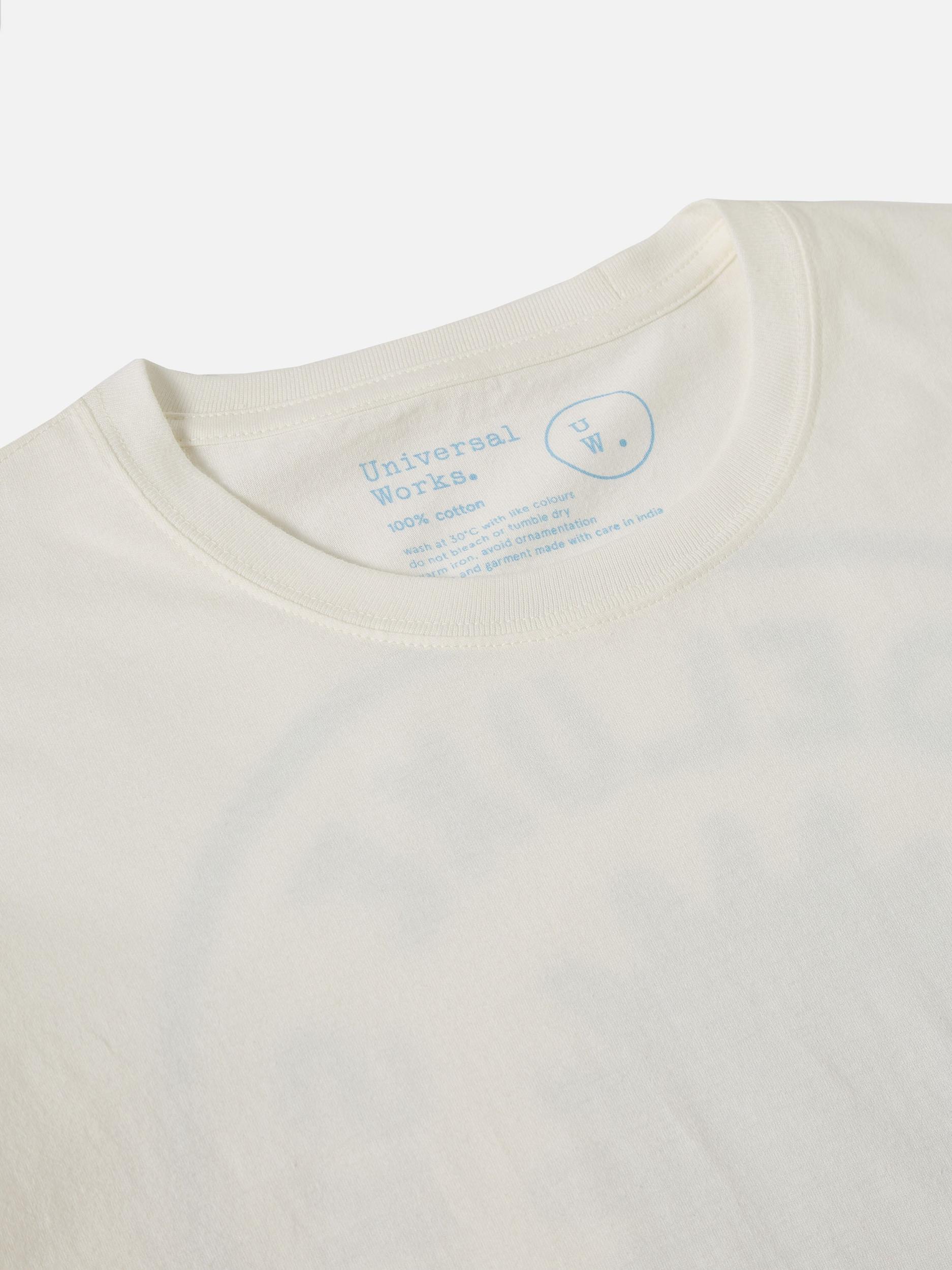 Universal Works Print Pocket Tee in Ecru Single Jersey Deluxe Product Image