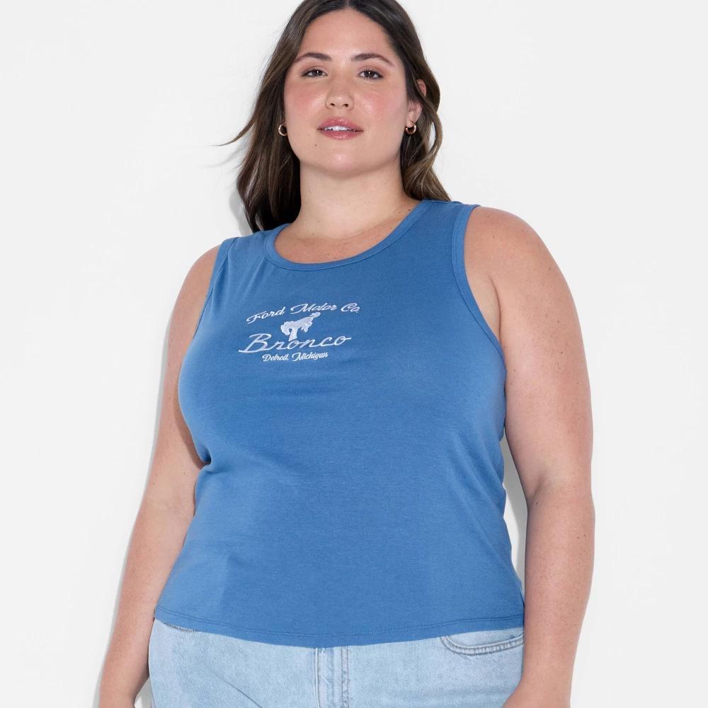 Women's Bronco Graphic Tank Top - Blue Product Image
