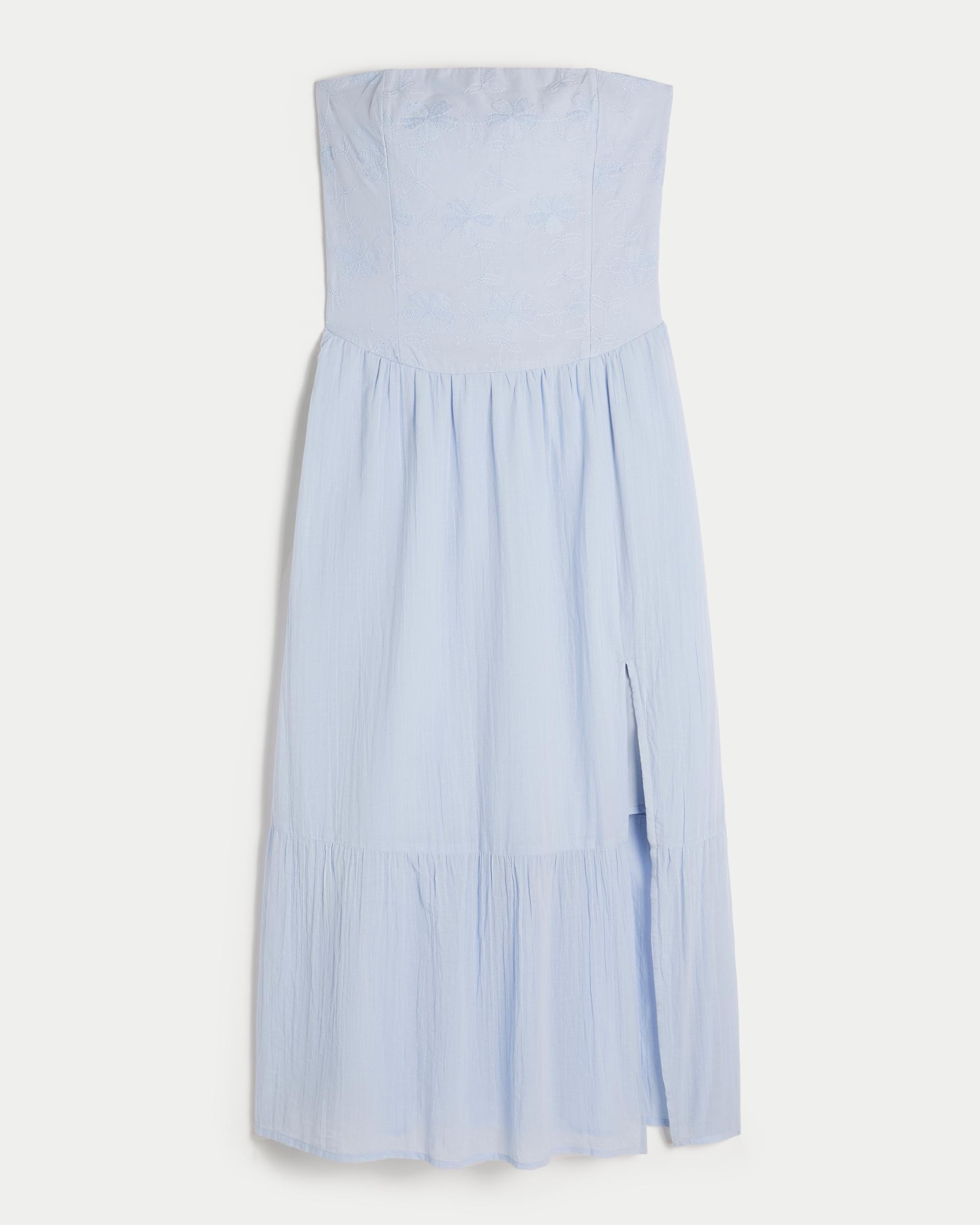 Strapless Embroidered Maxi Dress Product Image