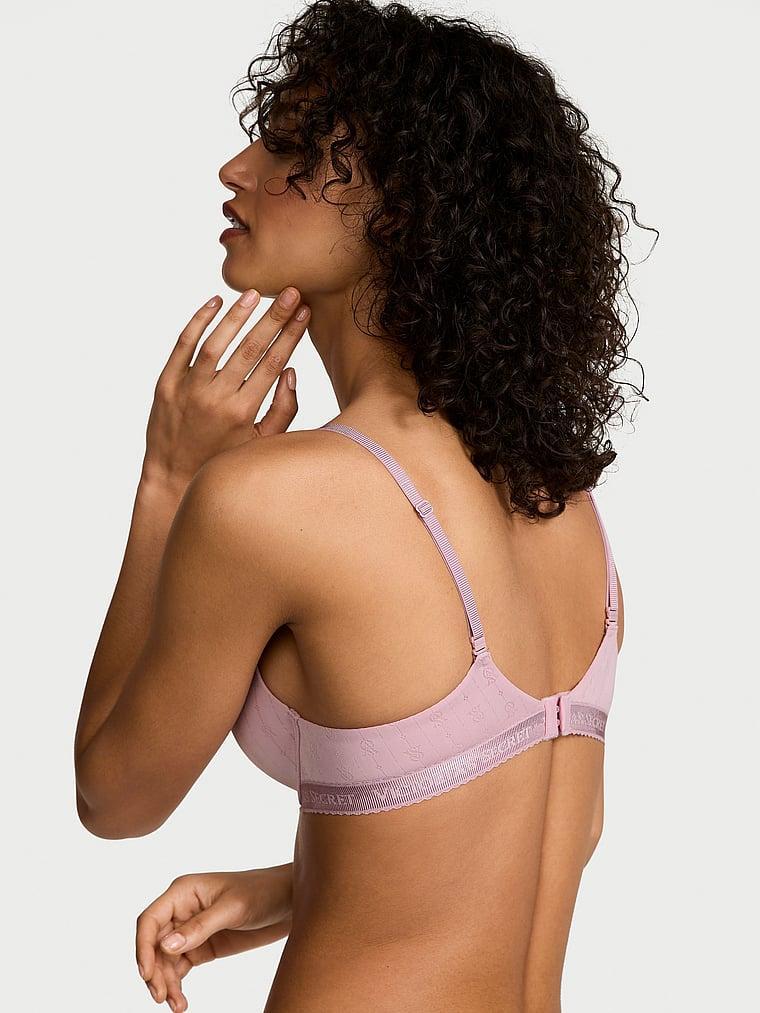Pointelle Logo Perfect Shape Push-Up Bra Product Image