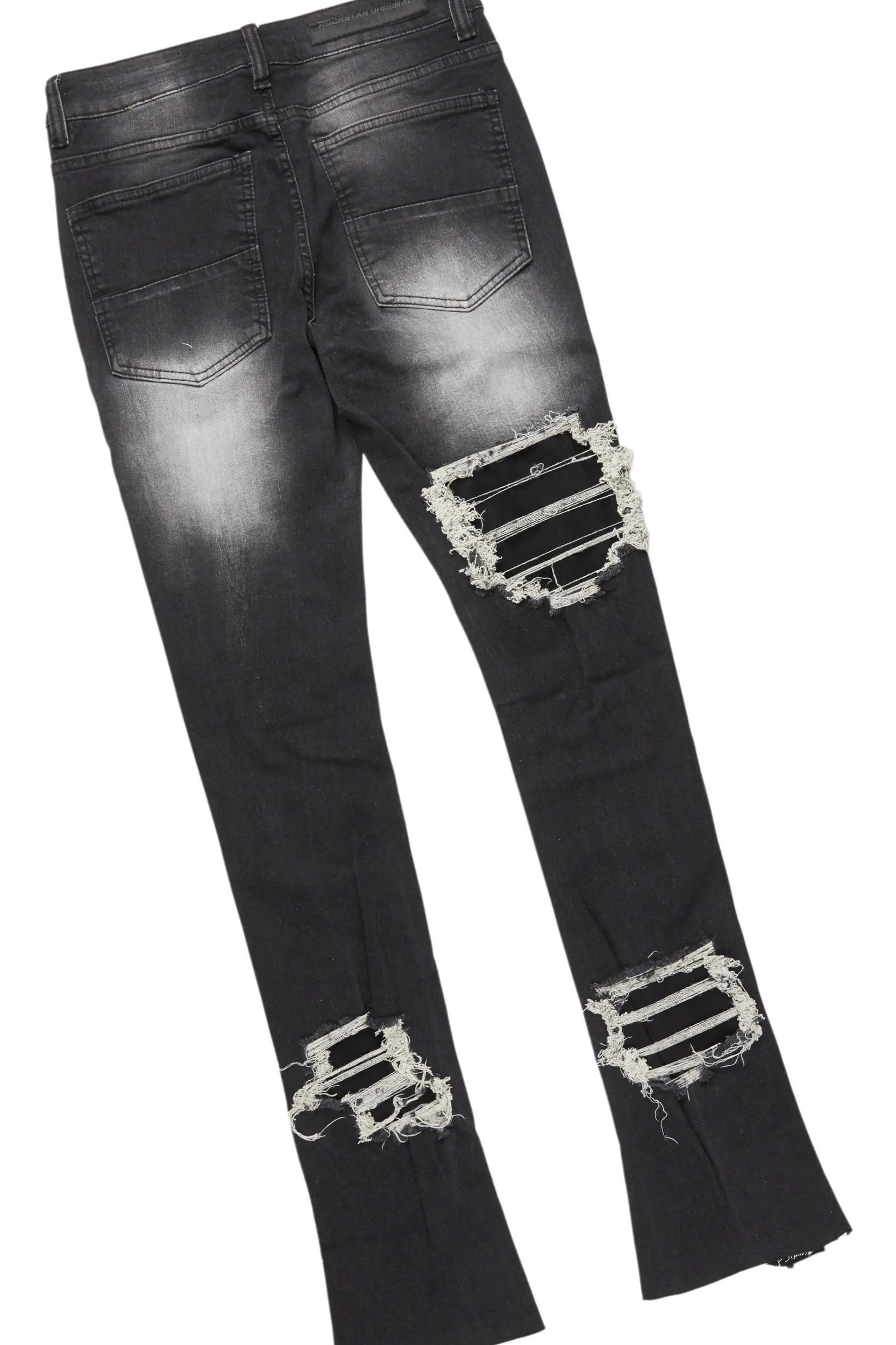 Schmear Black Hoodie & Fateh Stacked Jean Bundle Male Product Image