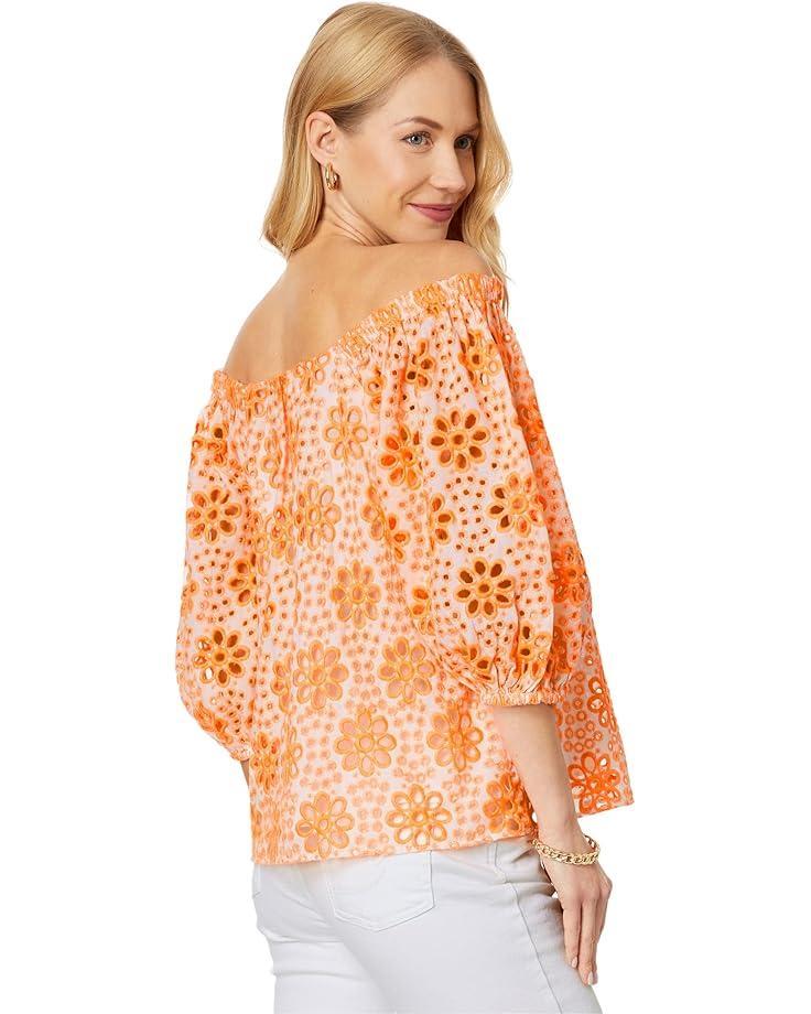 Pintuck Flutter Slv Henley Blouse Product Image