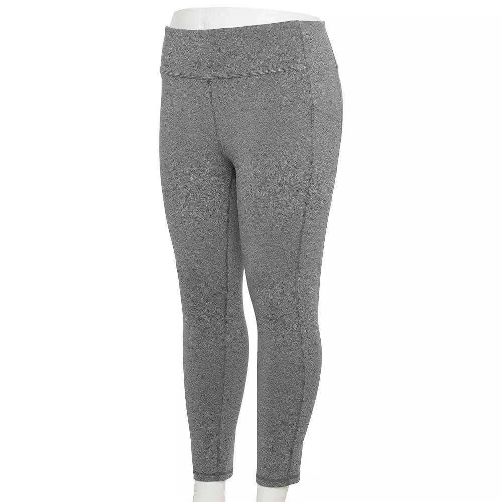 Plus Size Tek Gear® Adaptive Ultrastretch High-Rise 7/8th Leggings, Women's, Size: 2XL, Grey Product Image