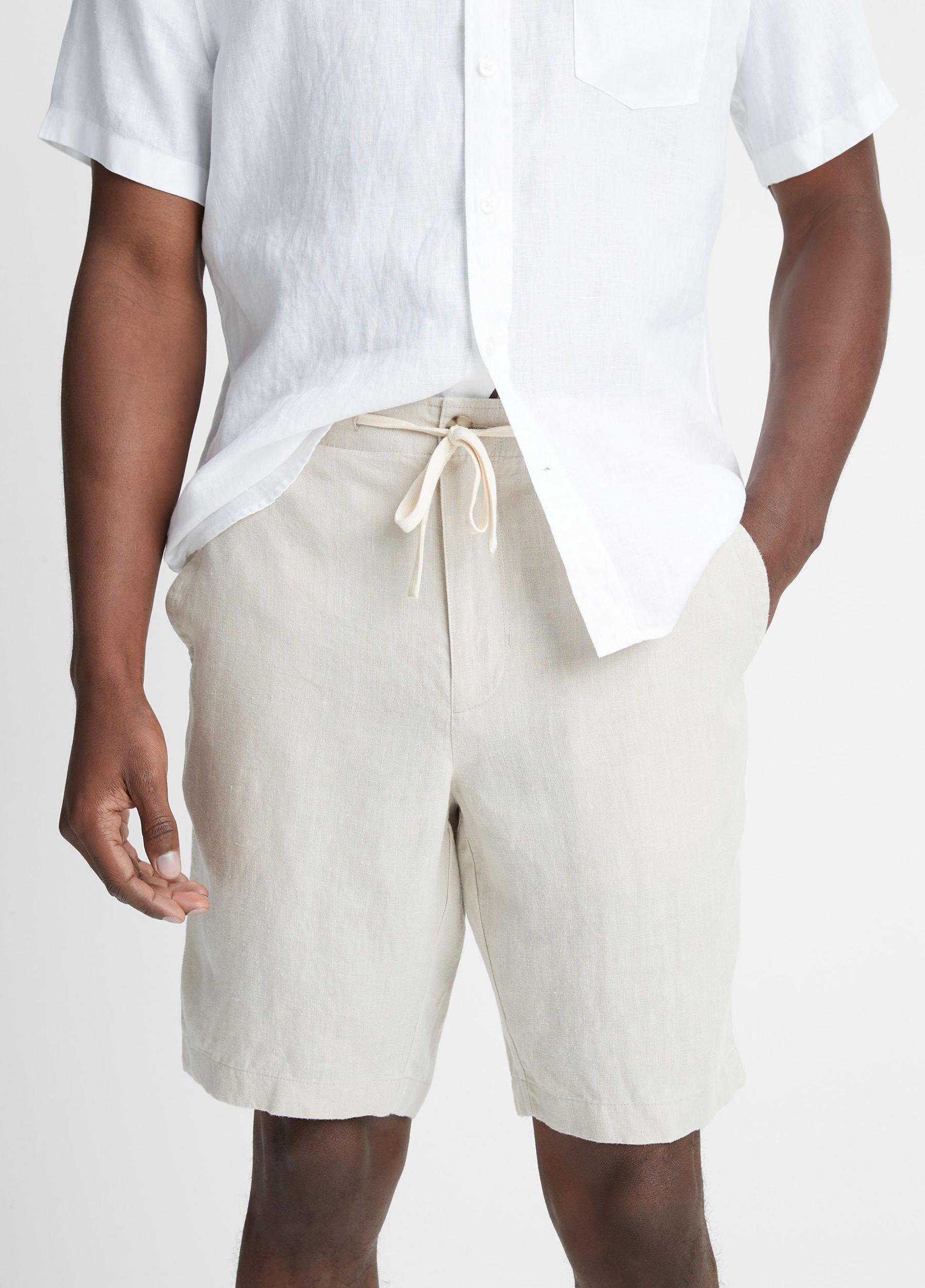 Mens Hemp Drawstring Short, Dried Cactus, Size L Vince Product Image