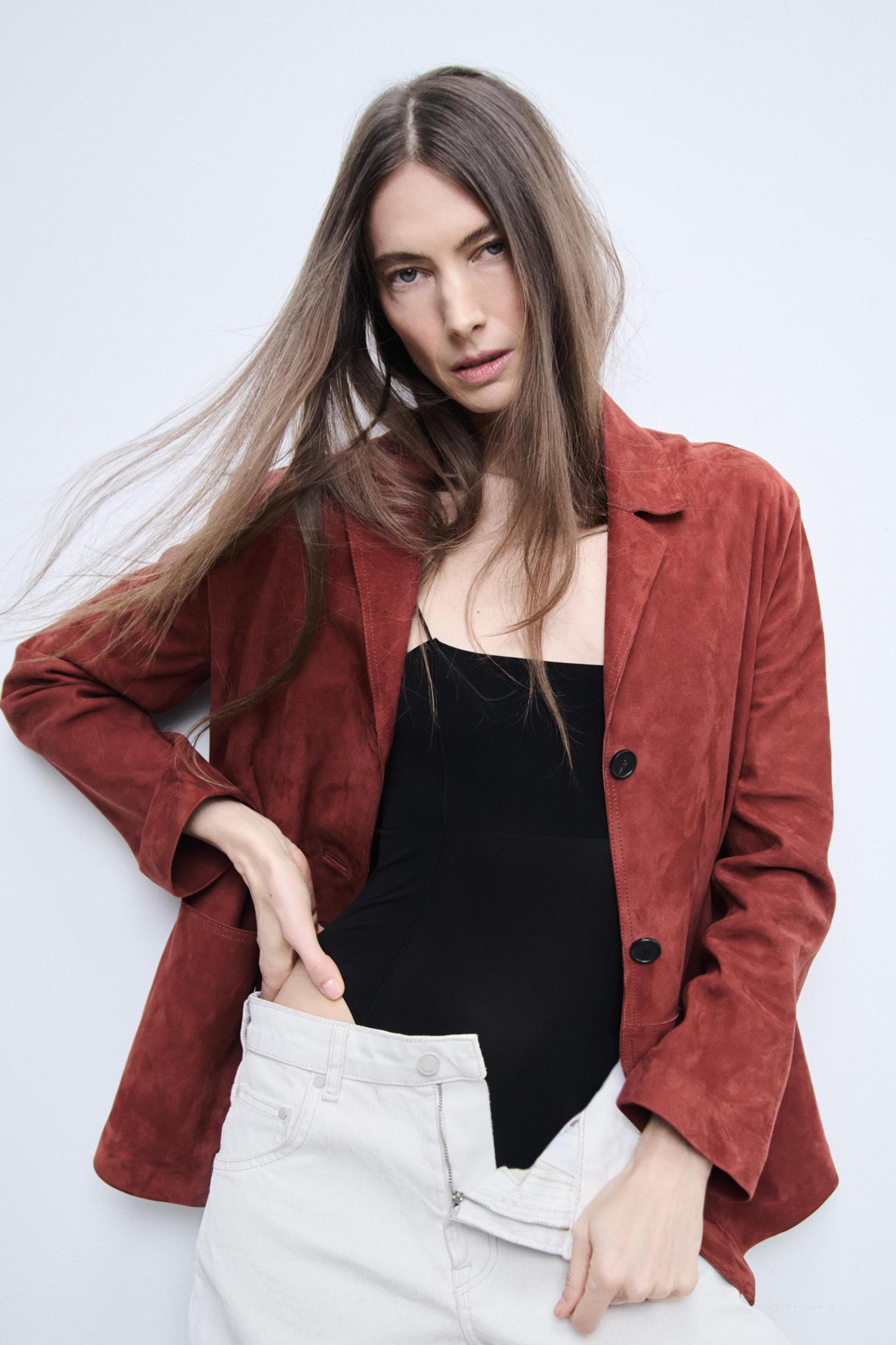 100% SUEDE BLAZER ZW COLLECTION LIMITED EDITION Product Image