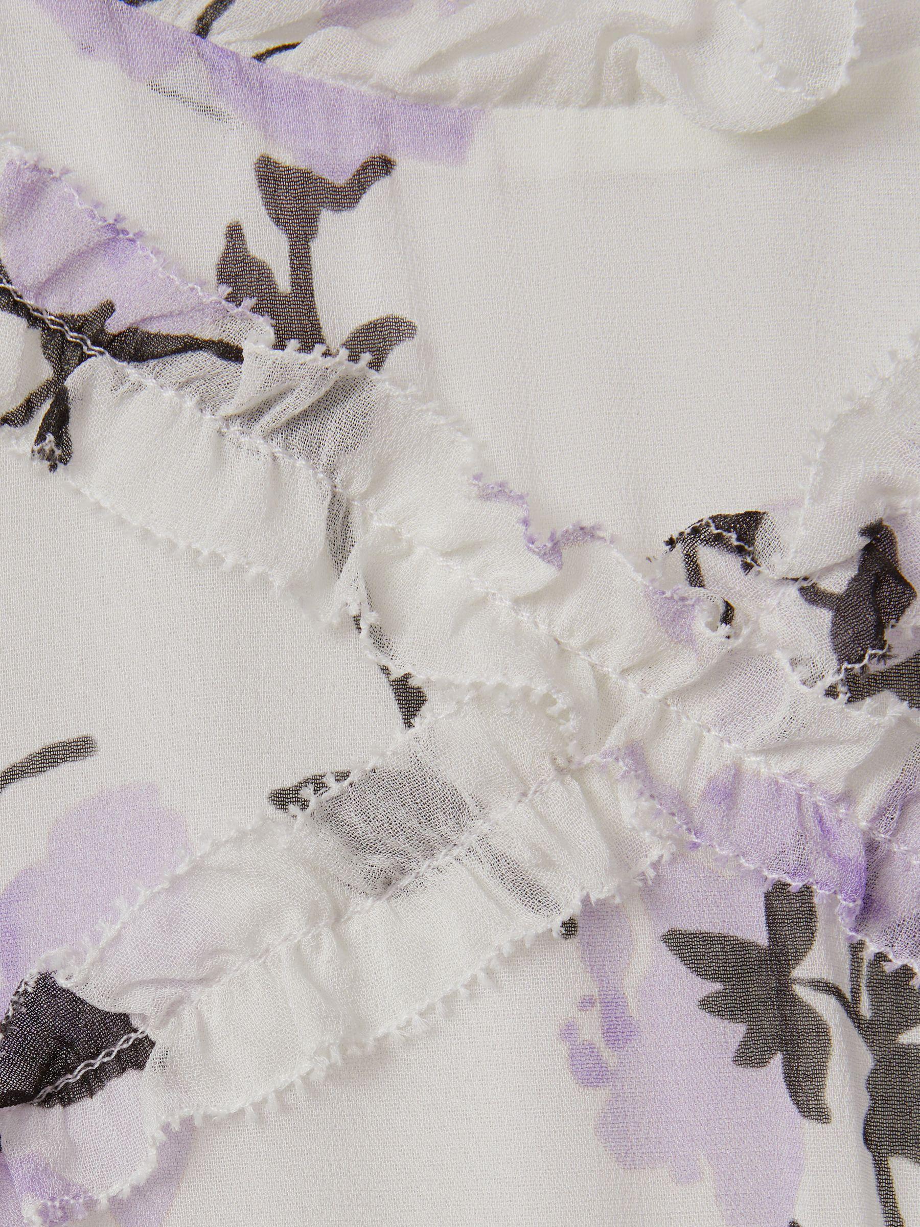 Florere Printed Puff Sleeve Mini Dress in Lilac Product Image