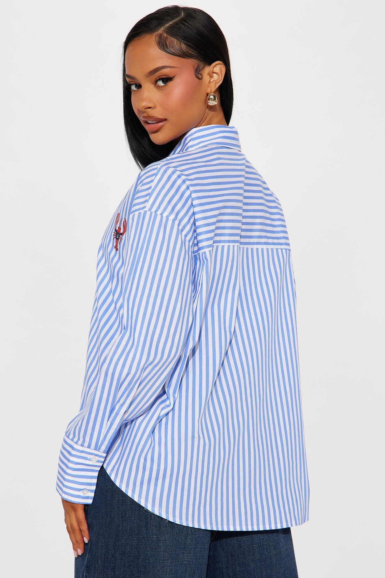 Salty Lobster Striped Shirt - Blue/combo Product Image