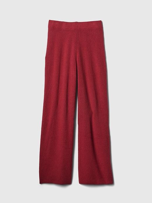 CashSoft Shaker-Stitch Sweater Pants Product Image