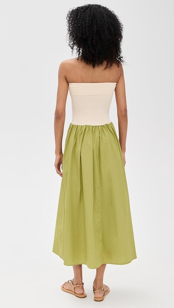Moon River Strapless Two Tones Midi Dress | Shopbop Product Image