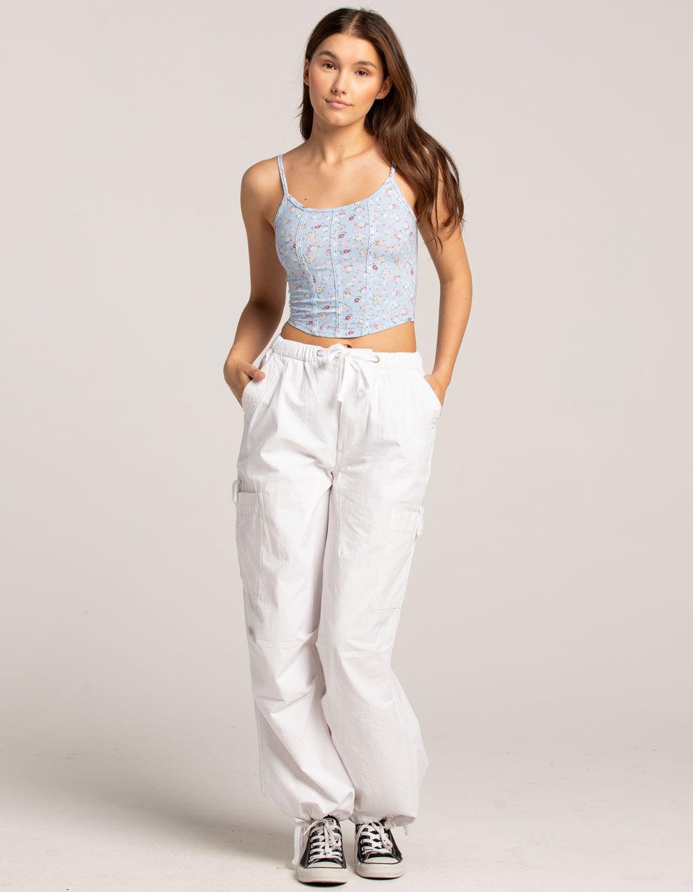 RSQ Womens Print Corset Top - GREEN Product Image
