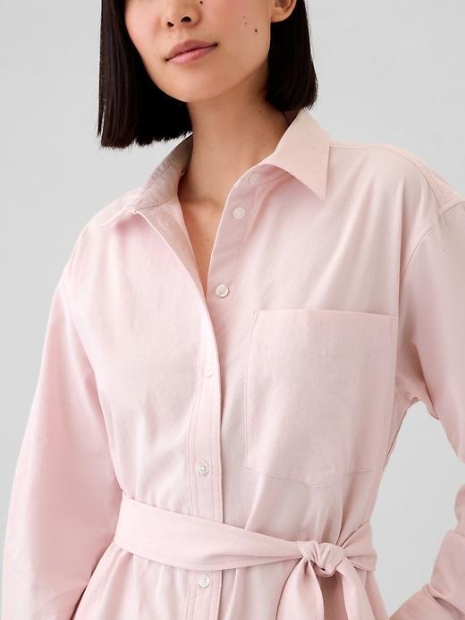 Organic Cotton Oxford Mini Shirtdress Product Image