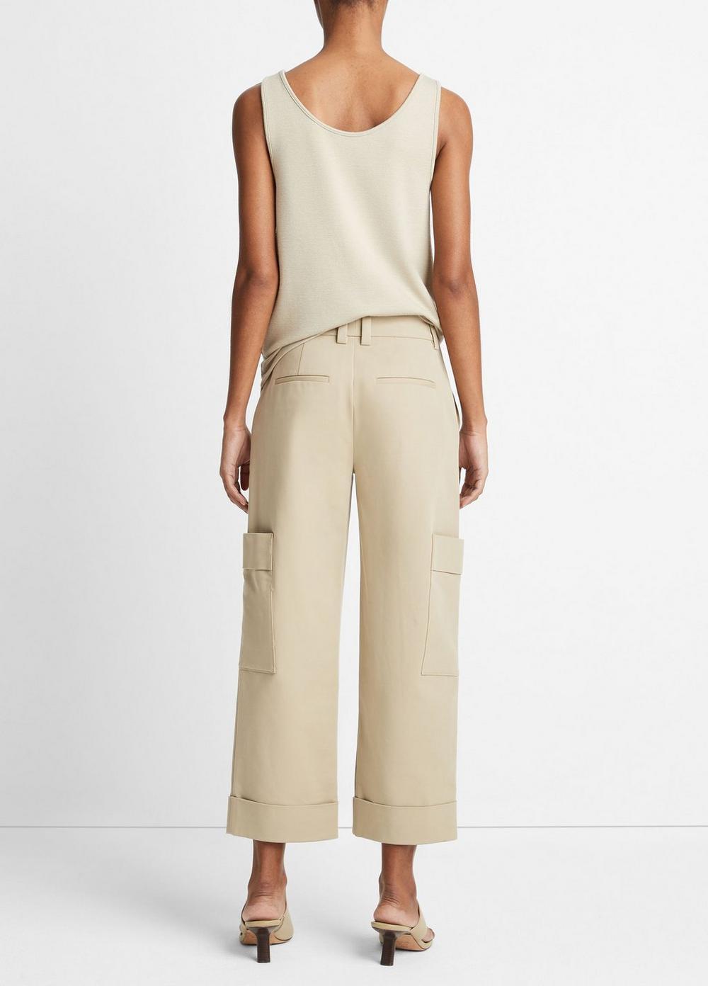 Cotton Cropped Utility Pant Product Image