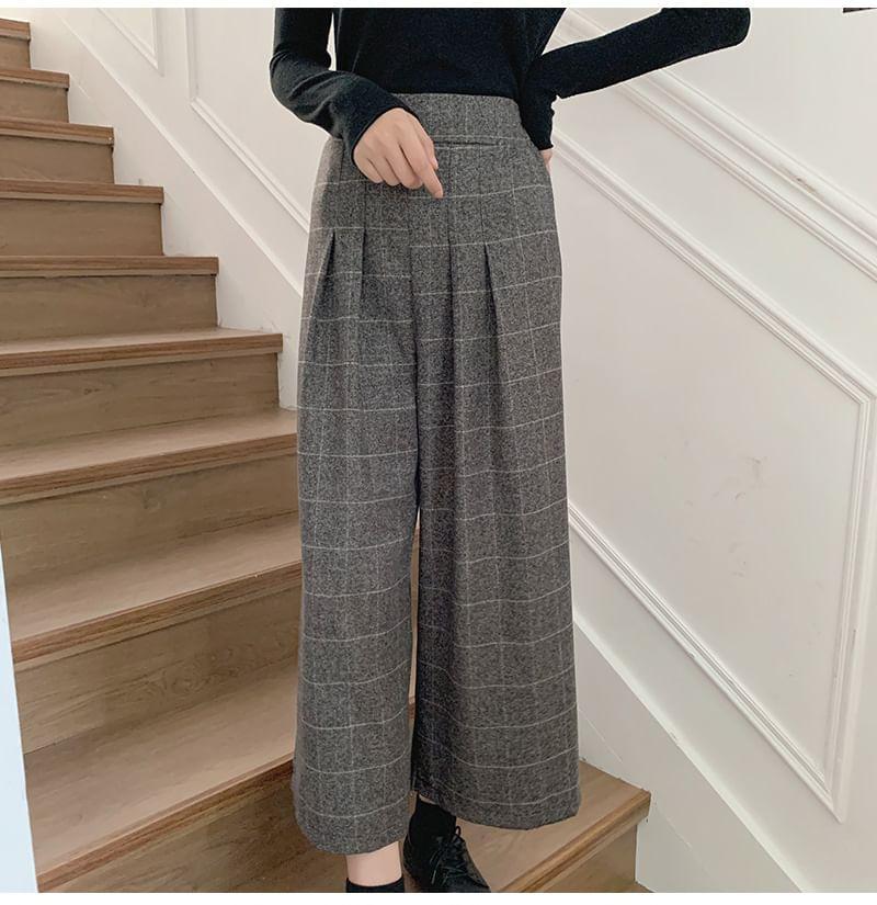 High Rise Wide Leg Slacks Product Image