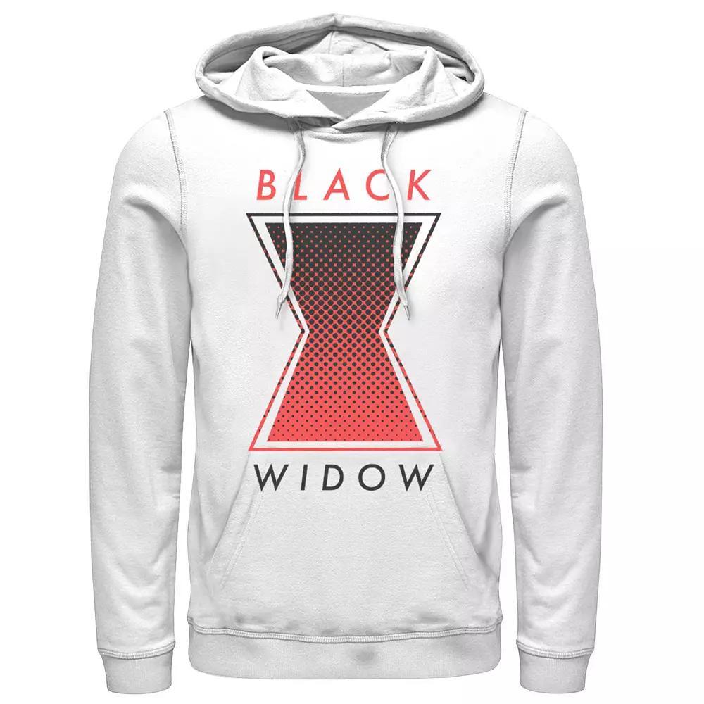 Men's Marvel Black Widow Gradient Logo Hoodie, Size: XXL, White Product Image