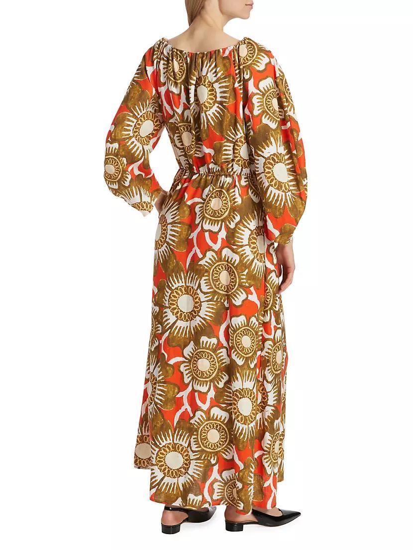 Ophelia Floral V-Neck Maxi Dress Product Image