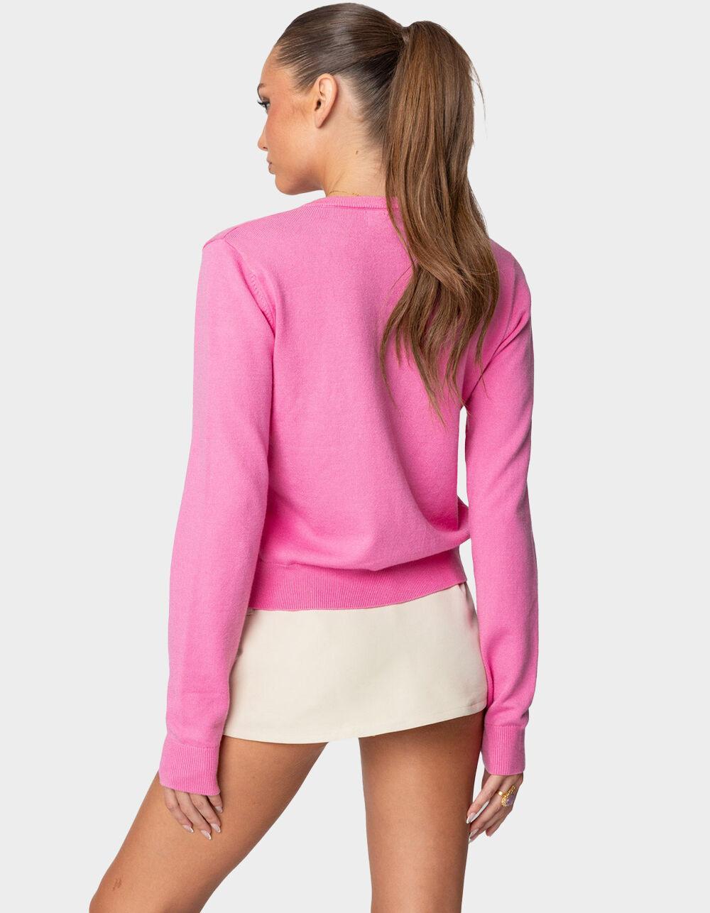 EDIKTED Shlo Knitted Cardigan - PINK Product Image