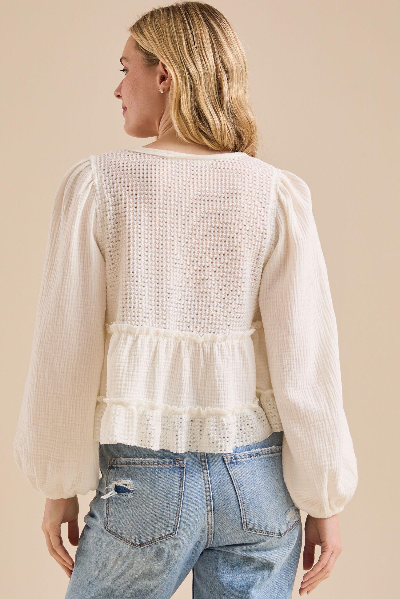 Catarina Long Sleeve Babydoll Top Product Image