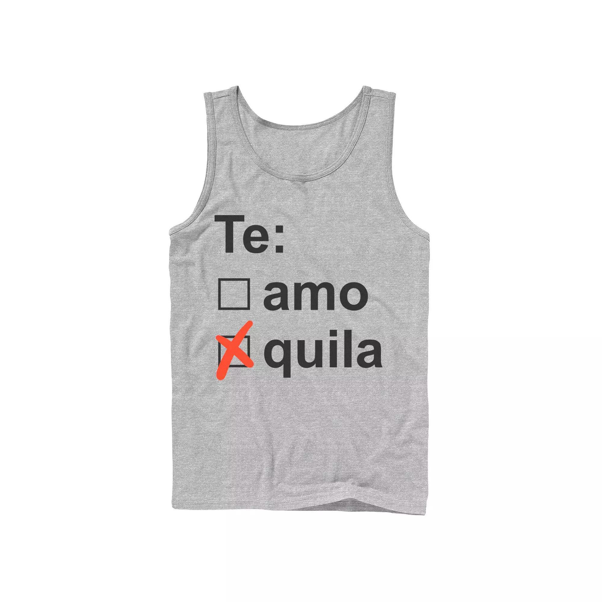 Mens Gonzales Tequilla Check List Tank Top Athletic Grey Product Image