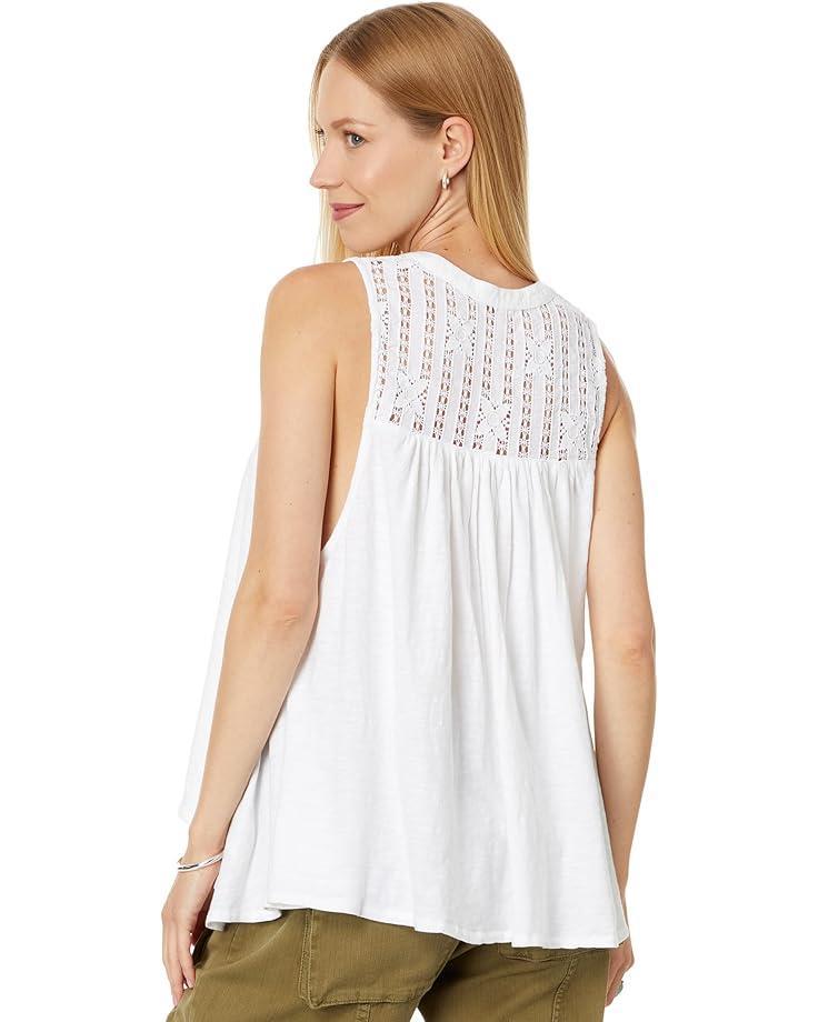 Lace Trim Mix Tunic Tank Product Image