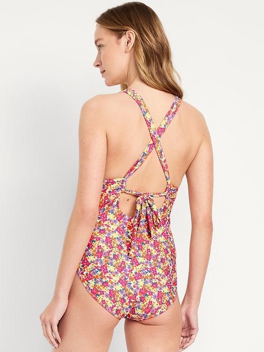 Tie-Back One-Piece Swimsuit Product Image