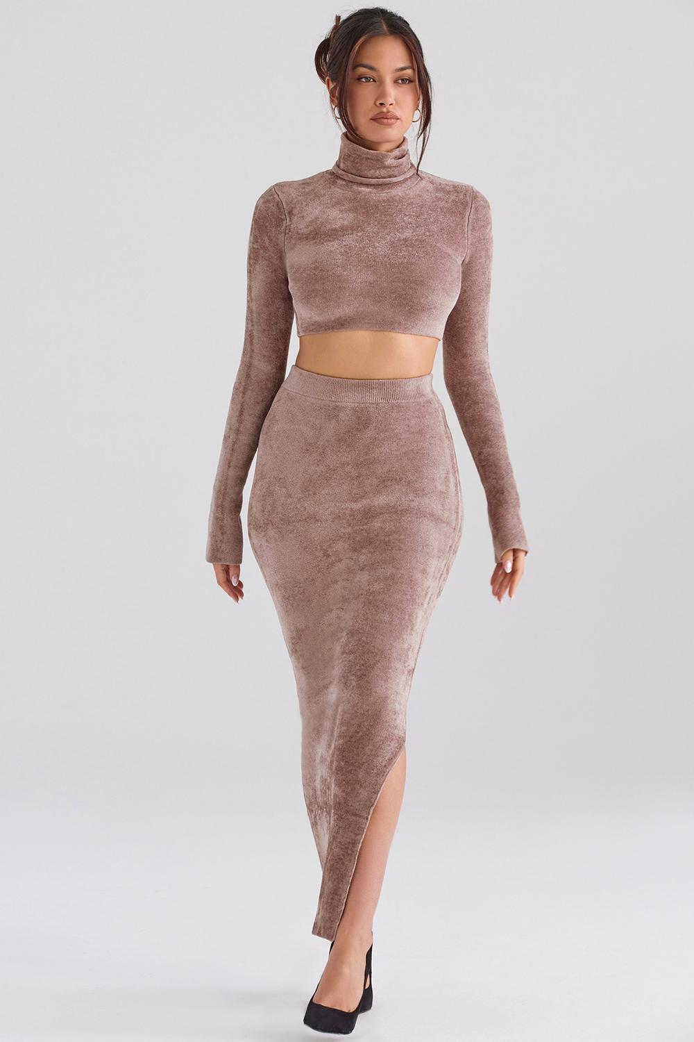 Rene Rose Chenille Maxi Skirt Product Image