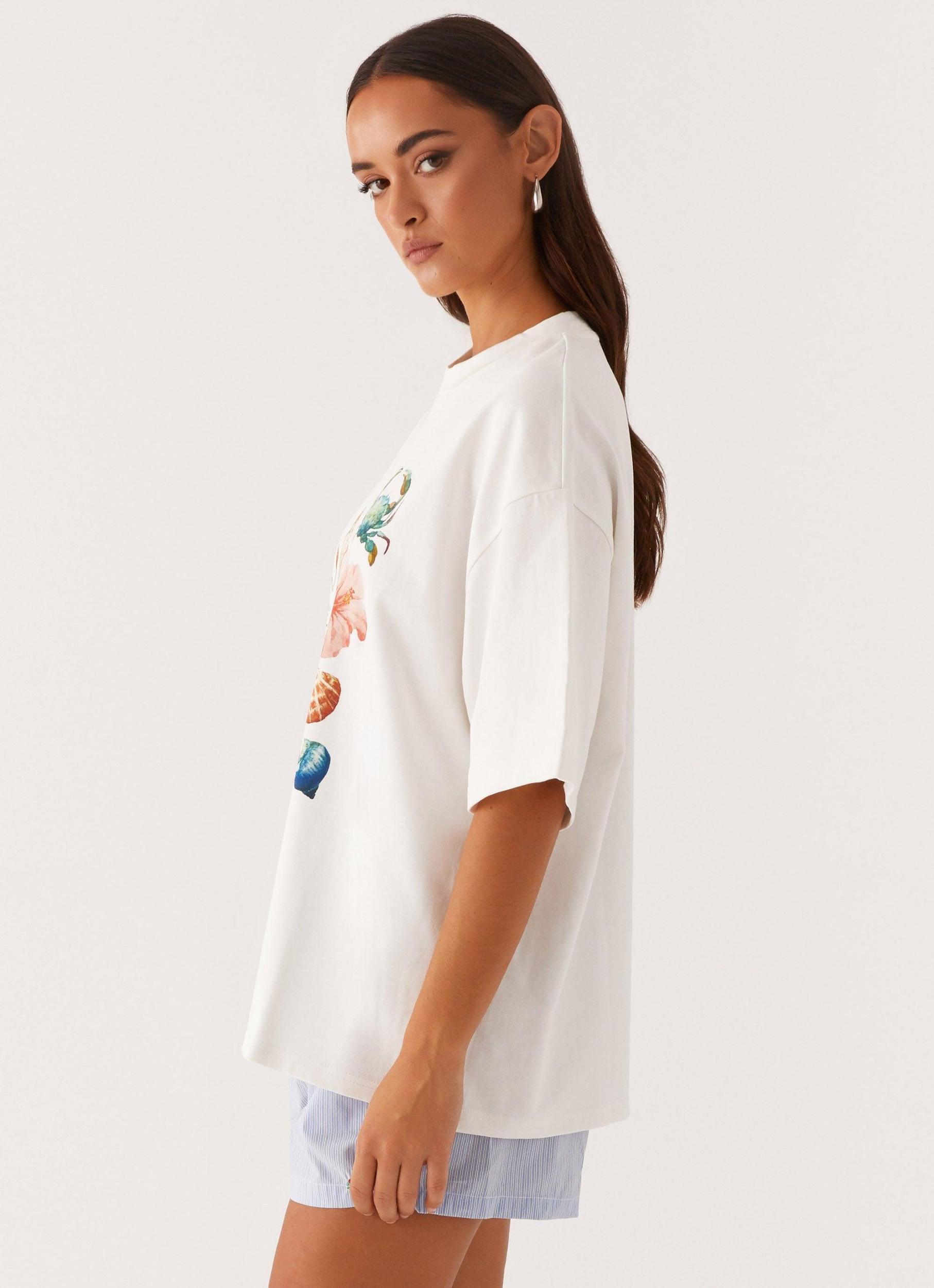 Born to Have Fun Oversized Tee - White Product Image